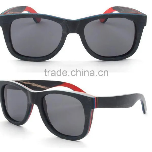New Style Custom Wooden Skateboard Sunglasses
