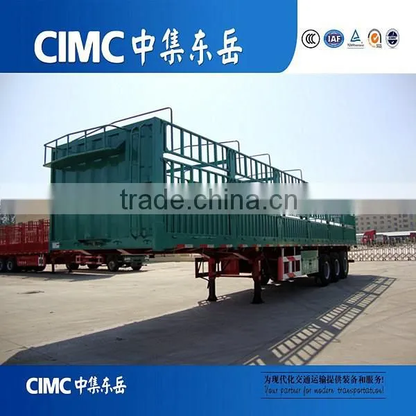 China CIMC Manufacturer Stake Fence Body 3 Axle Cargo Truck Trailer photo-6