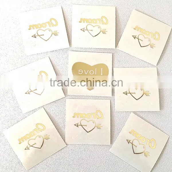 Custom Hot Sale Wedding Tattoo Team Bride Gold Silver Tattoo Stickers Quality Choice photo-5