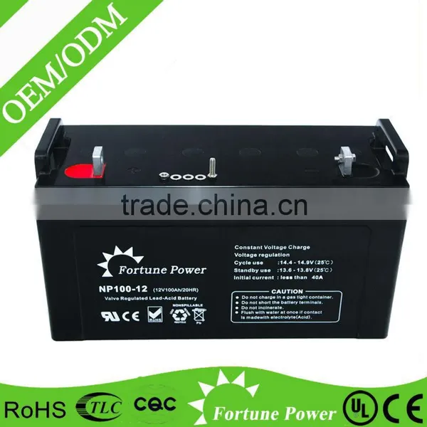 Wholesale Price Valve Regulated Lead Acid Battery 12v 100ah