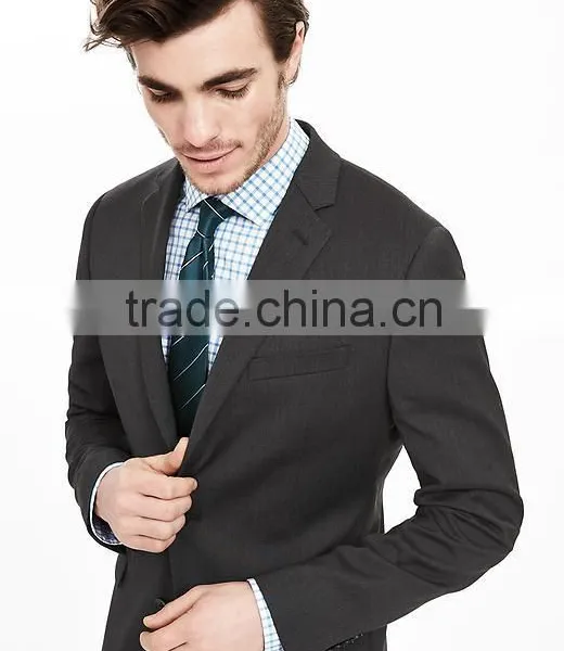 2016 Fashion Men's Black Business Suit Slim Fit photo-4