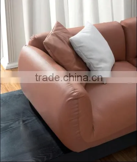 Office Furniture Black Leather Classic Sofa Set 2636 photo-4