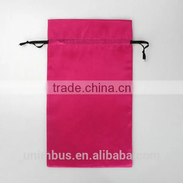 Orange High Quality Drawstring Satin Bags Wholesale photo-3