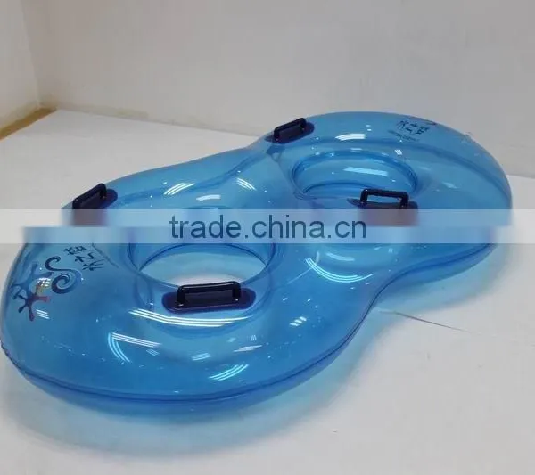 PVC Double Holes Swim Ring With Hander photo-2