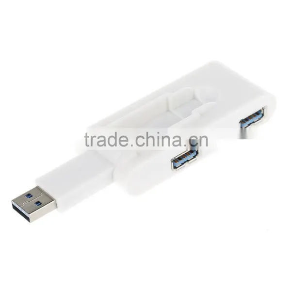 [ New Model ] CZH 4 Port Compact Portable High Speed Rotating USB 3.0 Data Hub for Windows, Mac OS, Linux [Black;white] photo-6