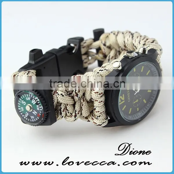 550 Paracord Survival Bangle, Stainless Steel Adjustale Size Clasp Survival Bracelet photo-2
