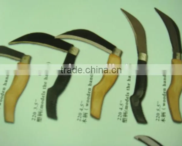 Steel Head Sickle With Wooden Handle or Plastic Handle