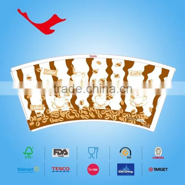 PE Coated Disposable Paper Cup Fan/sheet/piece for Coffee photo-2