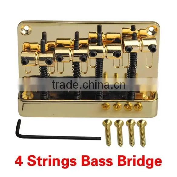 High Quality Vintage Gold 4 Strings Bass Bridge Jazz Guitar Tone Metal Golden Upgrade Guitar Accessories photo-5
