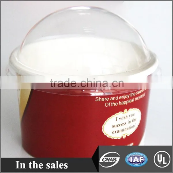 Plastic Dome Lid for Ice Cream