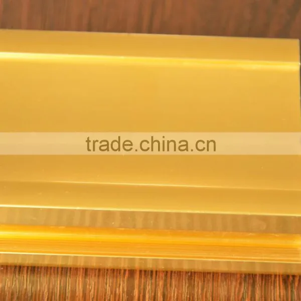 Golden Color Polished Aluminum Extrusion Profiles photo-3
