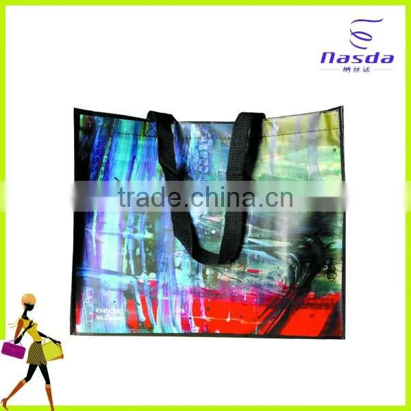 Non Woven Lamination Shopping Bag With Nylon Webbing photo-2