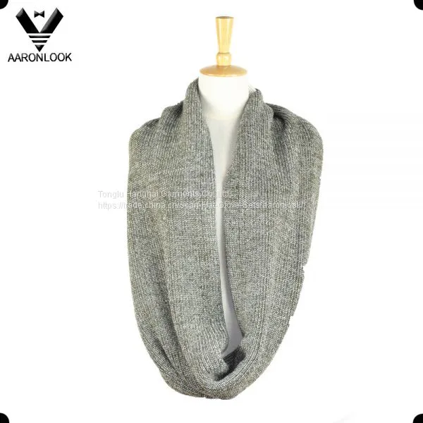 2017 Two Tone Knitted Winter Thick Loop Scarf photo-3