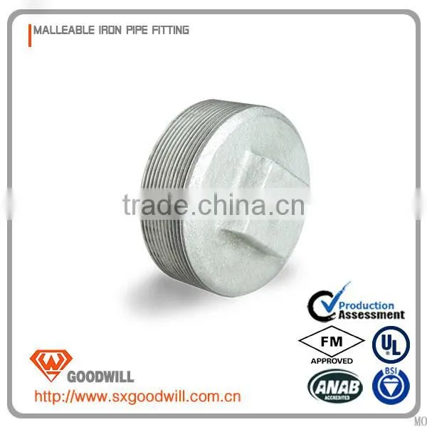 1-1/4" Electrical Galvanized Male Beaded Plug photo-2