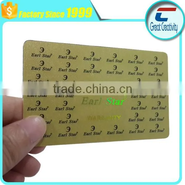 Metallic Effect Golden Hot Stamping PVC Card With Customized Design photo-2
