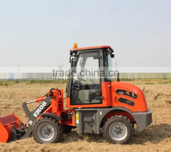 Everun ER08 Hydraulic Small Wheel Loader With Snow Blade and Overseas Service photo-4