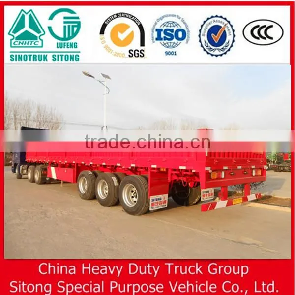 Jining Factory Price 60T Side Wall Cargo Semi Trailers for Sale photo-3