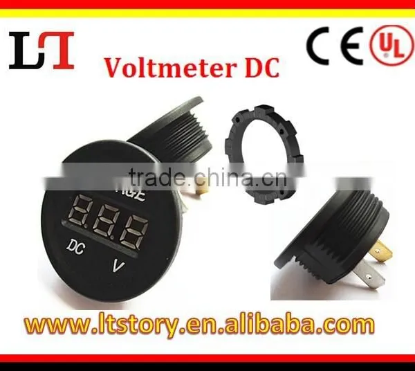 DC 5~30V Red LED Auto Car Waterproof Panel Meter Digital Voltmeter photo-3