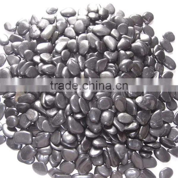 Black Polished River Pebbles Stone photo-2