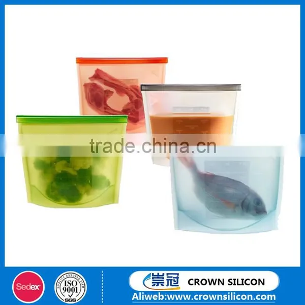 Food Grade Silicone Vacuum Seal Food Bags,resealable Vacuum Silicone Food Storage Bag photo-3