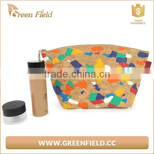 Portugal Cork Fabric Travel Cosmetic Pouch Eco Cork Bag photo-2