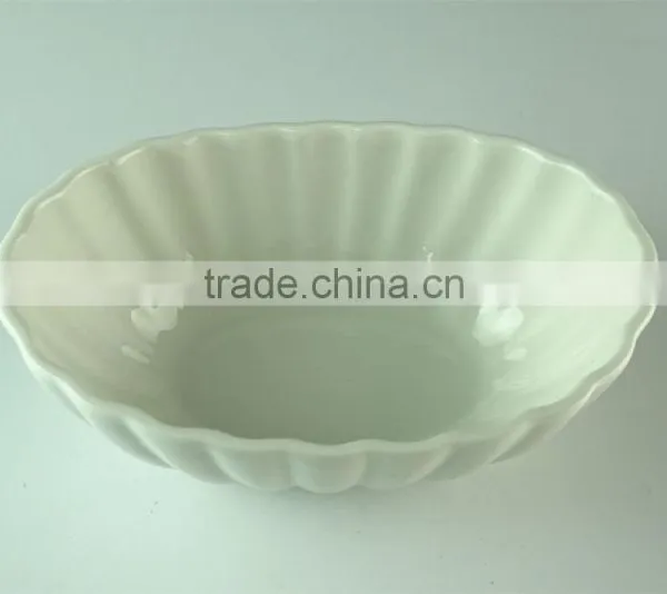 Stocked White Ceramic Dessert Serving Bowl photo-2