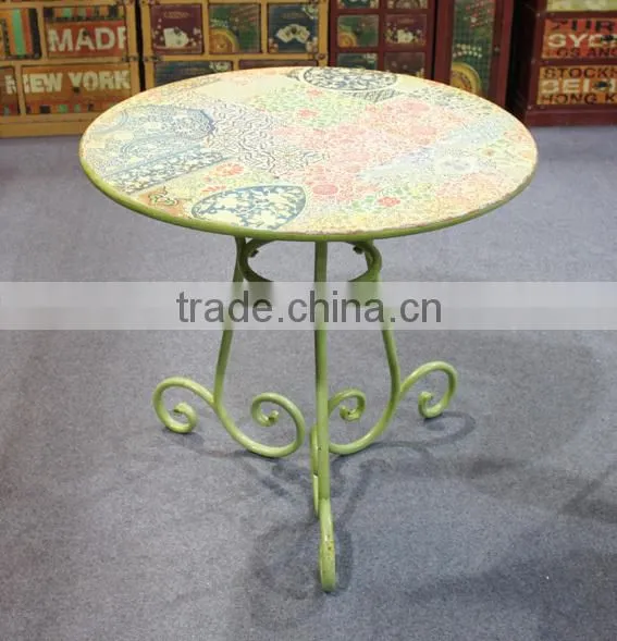 Modern Round Metal Table for Home Decor