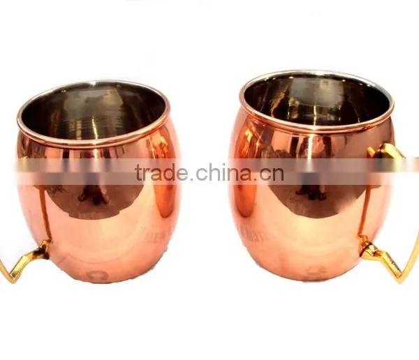 AMAZON 16 OZ BPA FREE 100% COPPER MOSCOW MULE MUG GIFT SET OF 2 MUGS photo-2