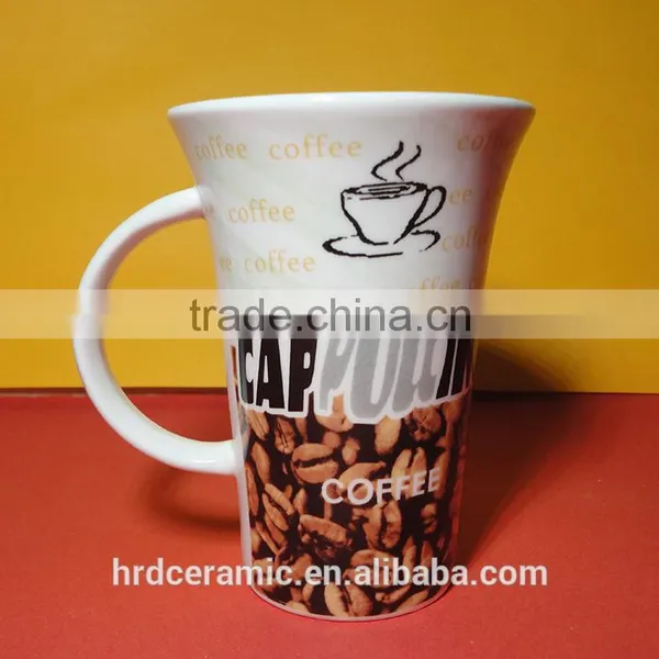 340 ml Restaurant Crockery Hotel White Porcelain Coffee Cups photo-3