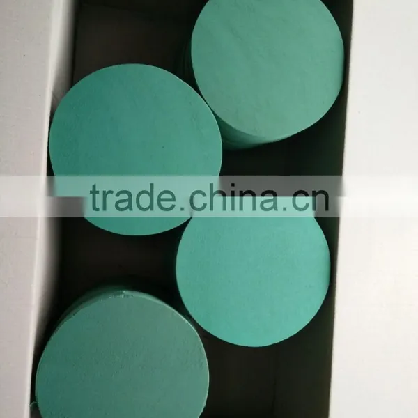 Green Round Cyclinder Shape Floral Foam Plate for Round Flower Box for Valentine's Day photo-2