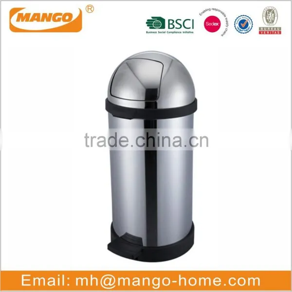 Golden Stainless Steel Open Top Paper Trash Can photo-4