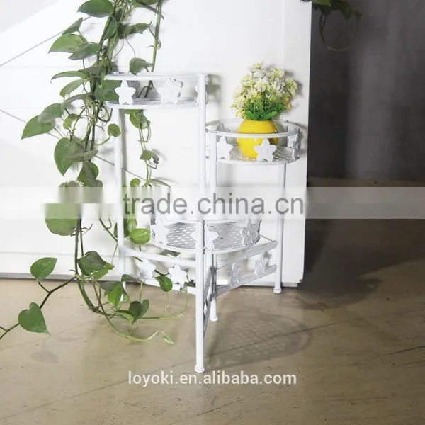 3-Tier Iron Home Decorative Flower Pot Folding Metal Plant Pot photo-4