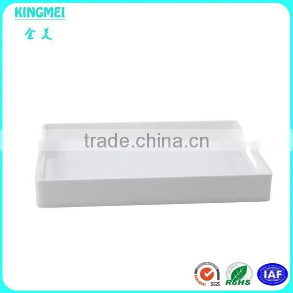 Black Acrylic Serving Tray ,Wave Shape Colored Storage Tray With Handle, Perspex Acrylic Decoration Tray photo-6