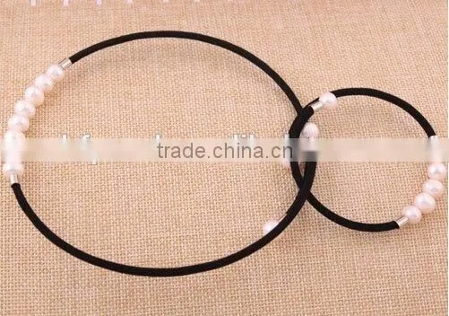 10-11 mm White Freshwater Pearl Necklace and Bracelet Sets Wholesale photo-4