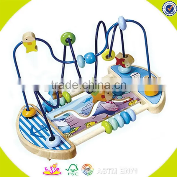 Wholesale Hot Sale Baby Wooden Beads Maze Toy Funny Wooden Beads Maze Toy Lovely Wooden Beads Maze Cubic Toy W11B048 photo-5
