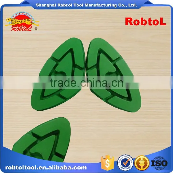 95mm 5# Diamond Floor Polishing Pads Triangle Hook and Loop Grinding Grinder Renew Renovation Marble Granite Concrete Terrazzo photo-3