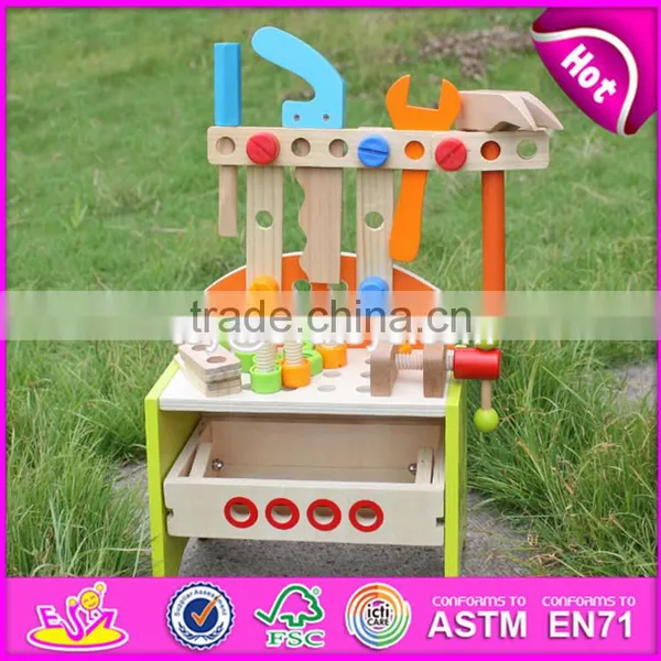 2017 New Products Preschool Toy Wooden Kids Tool Bench W03D030 photo-4
