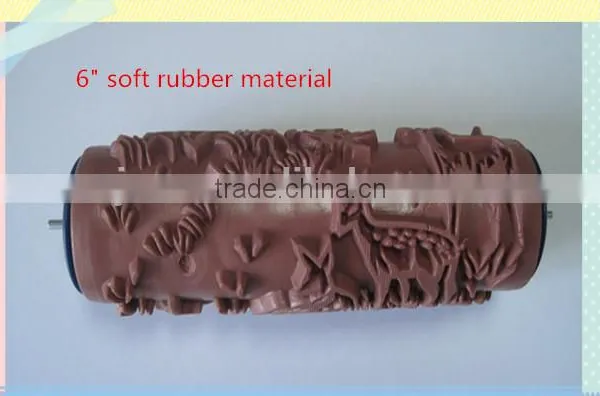 6" paint soft rubber pattern printing roller