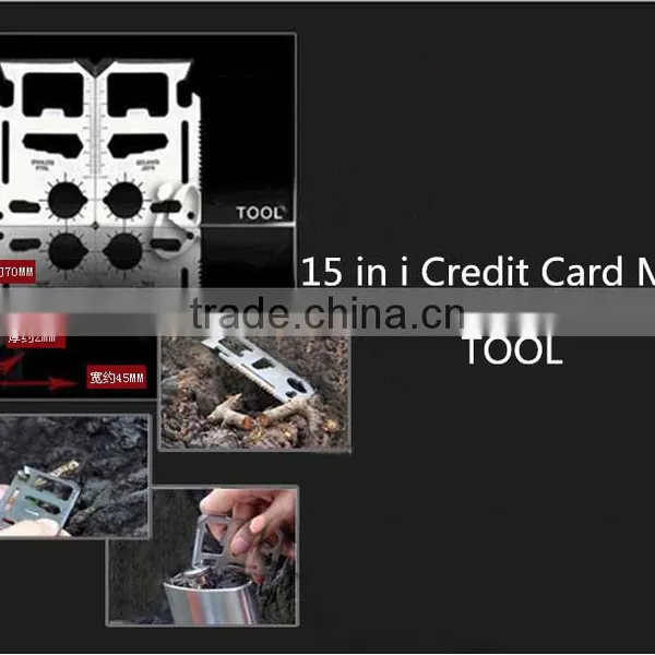 2016 New Outdoor 15 in 1 Credit Card Multi Tool photo-3