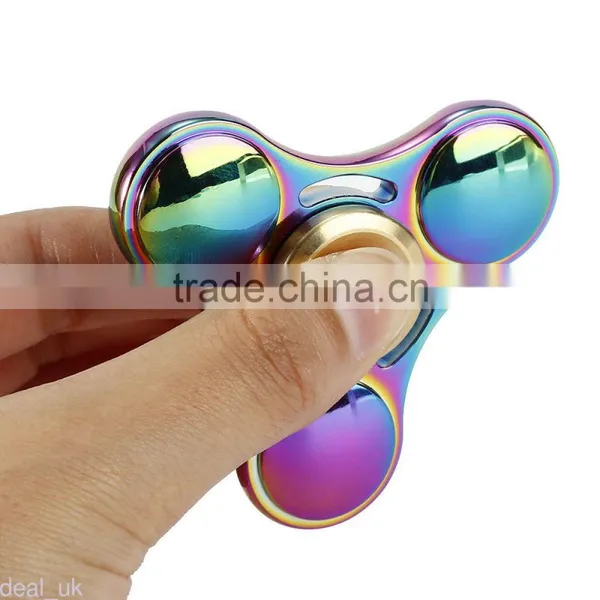 2017 New Hot Rainbow EDC Hand Spinner Finger Gyro Tri Fidget Focus Desk Toys Stocking Stuffer Kids/Adult photo-6