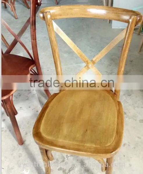 Cross Back Wood Chair Seat Replacement Dining Chair photo-3