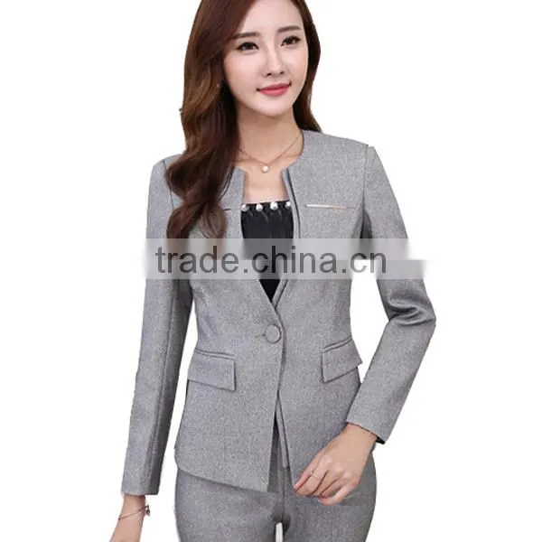 Free Sample Best Office Staff Uniform Designs For Women Korean New Style photo-4