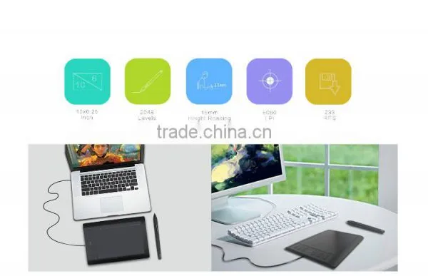 New Arrival!Huion 1060plus 10x6 Inches 2048 Levels 5080lpi Digital Drawing Tablet photo-4