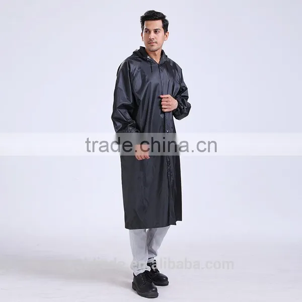 Long Raincoat Poncho Hooded Long Polyester Rain Coat One Piece Rain Coat Waterproof photo-2