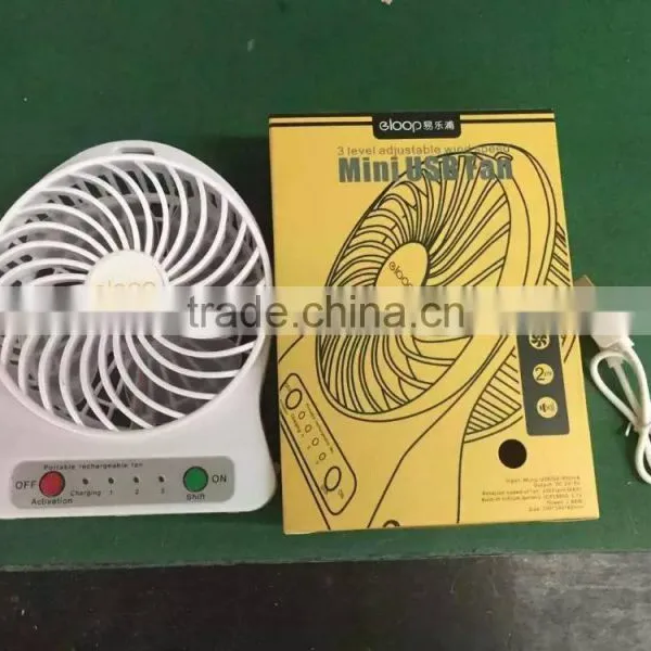 BHNUSBF07169 SUMMER GIFT Hot-Sale High Performance DC 5V Portable USB Mini Fan WITH Led LIGHT