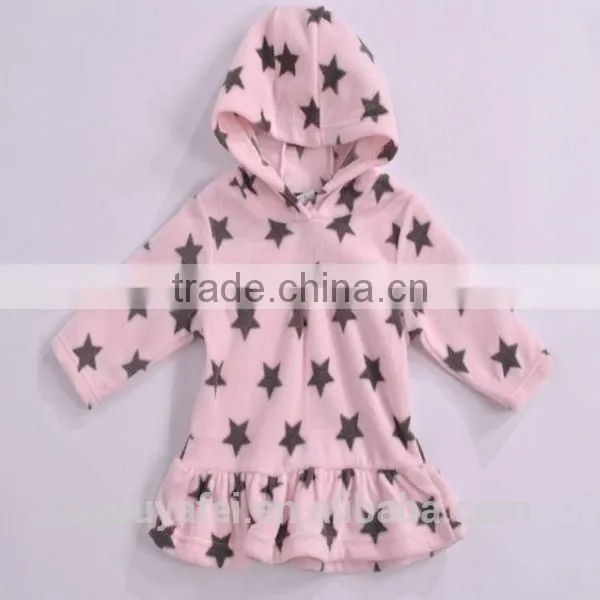 Kids Stock Cloth Polar Fleece Cloth Happy Baby Clothing Stock Apparel Hoody Soft Touch Girls Coat Kids Ready Made Garment