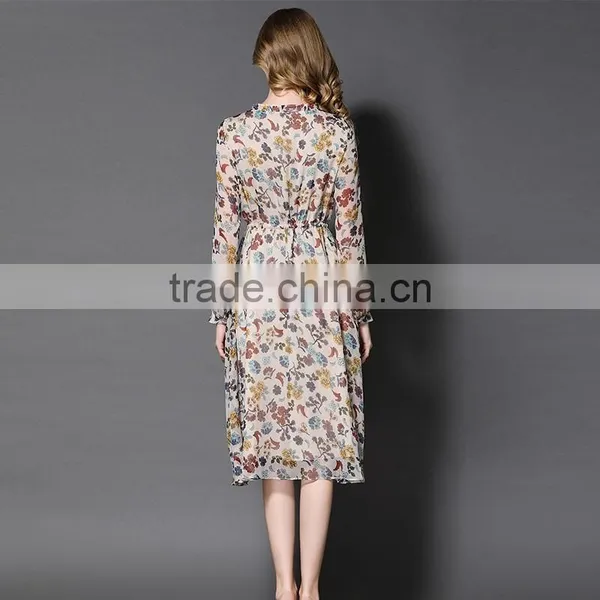 Maxnegio Girls Floral Long One Price Chiffon Summer Maxi Dresses photo-6