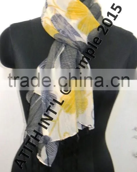 Cheap Custom Printed Beach Chiffon Shawl photo-3