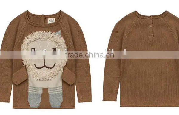2016 Hot Sell Handmade 3D Lions Children Knitted Sweater photo-4