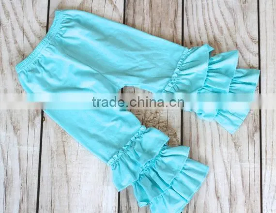 Fashion Style Baby Clothes Wholesale Girls Ruffle Baby Icing Stripe Ruffle Kids Legging Pant photo-2